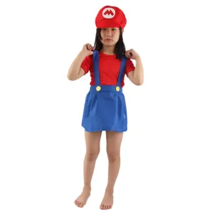 Anime Kid Funny Outfit Luigi Mario Costumes