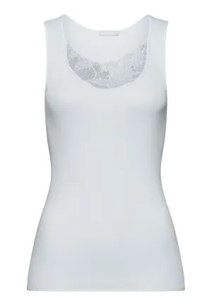 Anne Cotton Round Neck Tank Top | Cool Blue 70932-2507