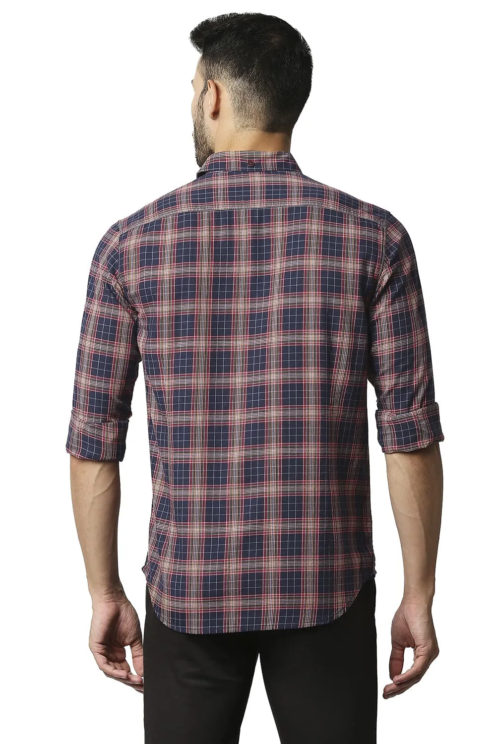 Basics Slim Fit Twill Checks Shirt