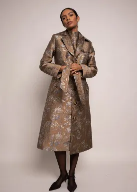 CARA CARA Karlie Trench - Jacquard Garden