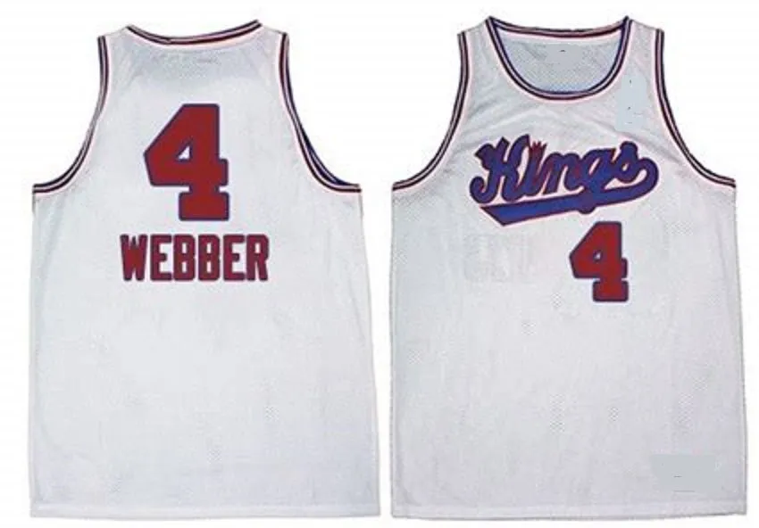 Chris Webber White Sacramento Kings Throwback Basketball Jersey