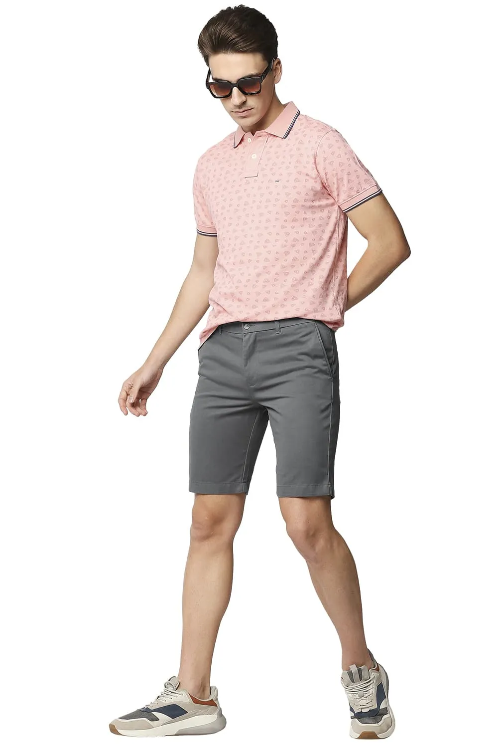 Comfort Fit Pure Cotton Twill Shorts