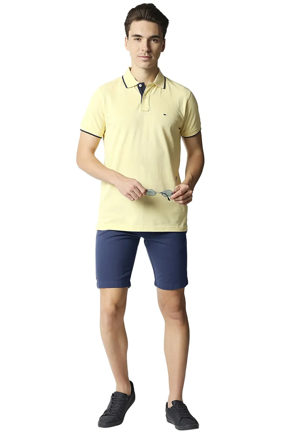 Comfort Fit Pure Cotton Twill Shorts