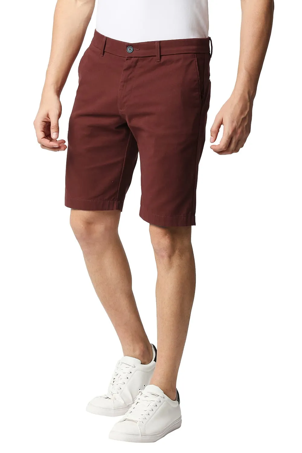 Comfort Fit Pure Cotton Twill Shorts