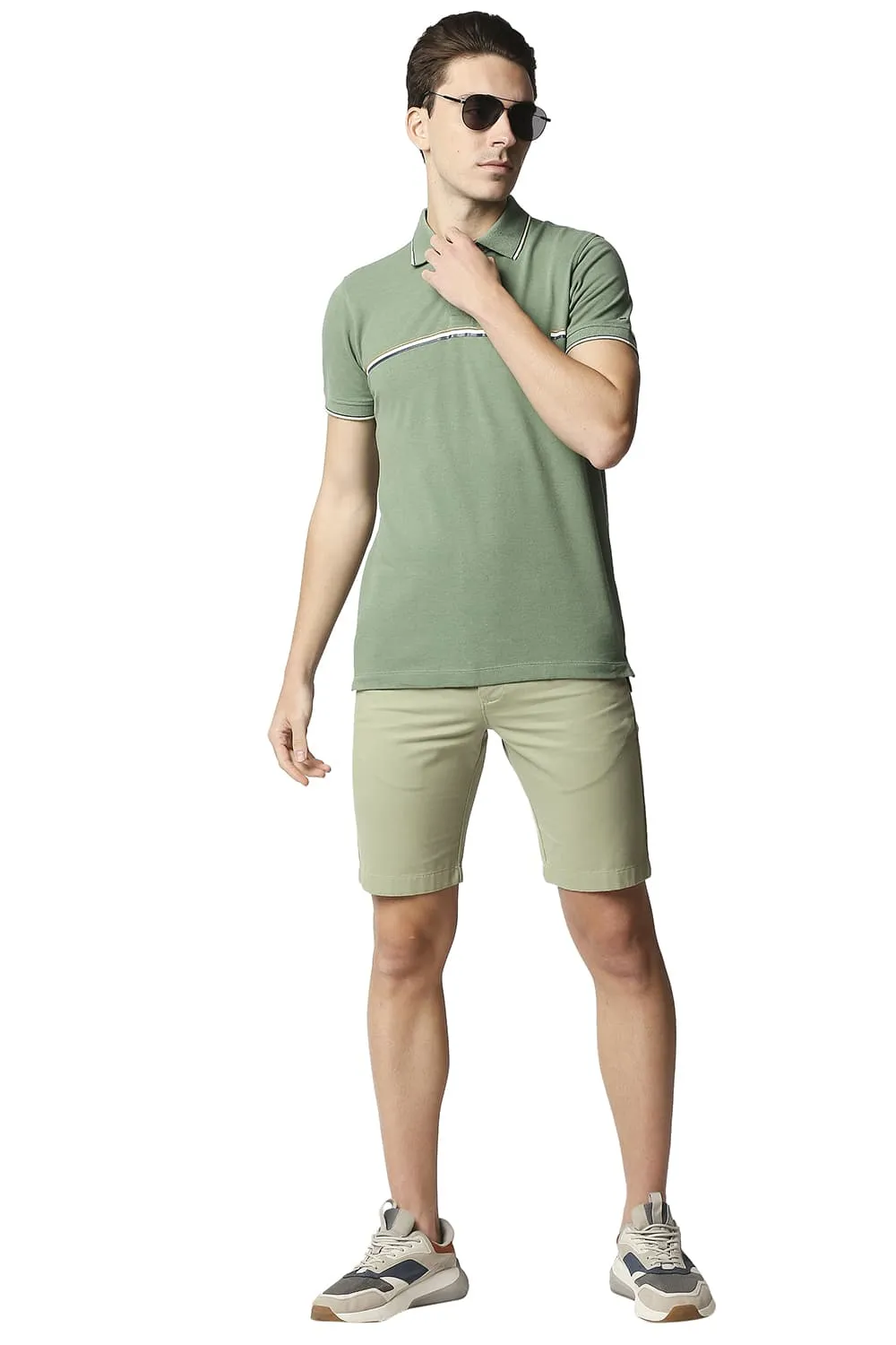 Comfort Fit Pure Cotton Twill Shorts