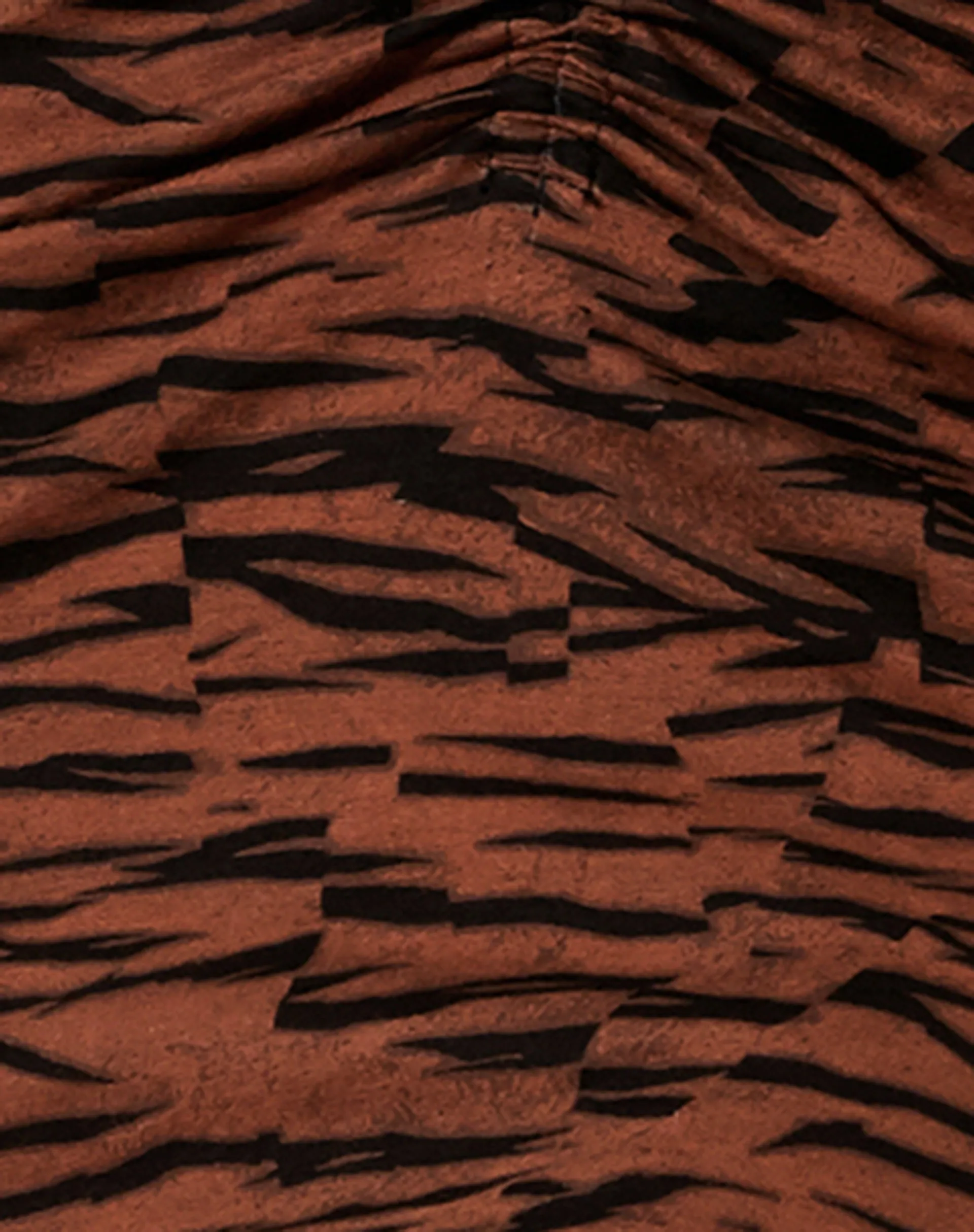 Ejon Mini Skirt in Abstract Tiger Brown