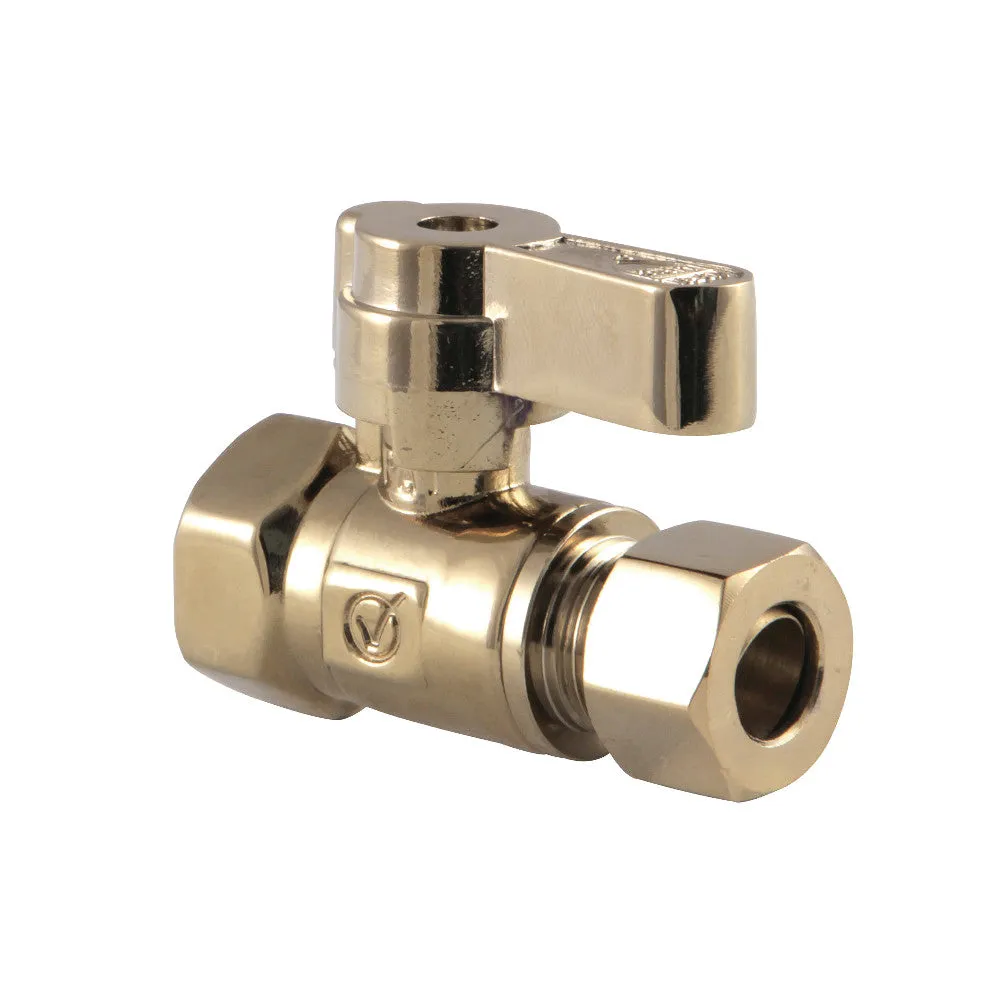 Kingston Brass 3/8" FIP X 3/8" OD Comp Straight Stop Valve