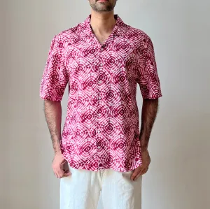 Mens Maroon Tie Dye Casual Shirt