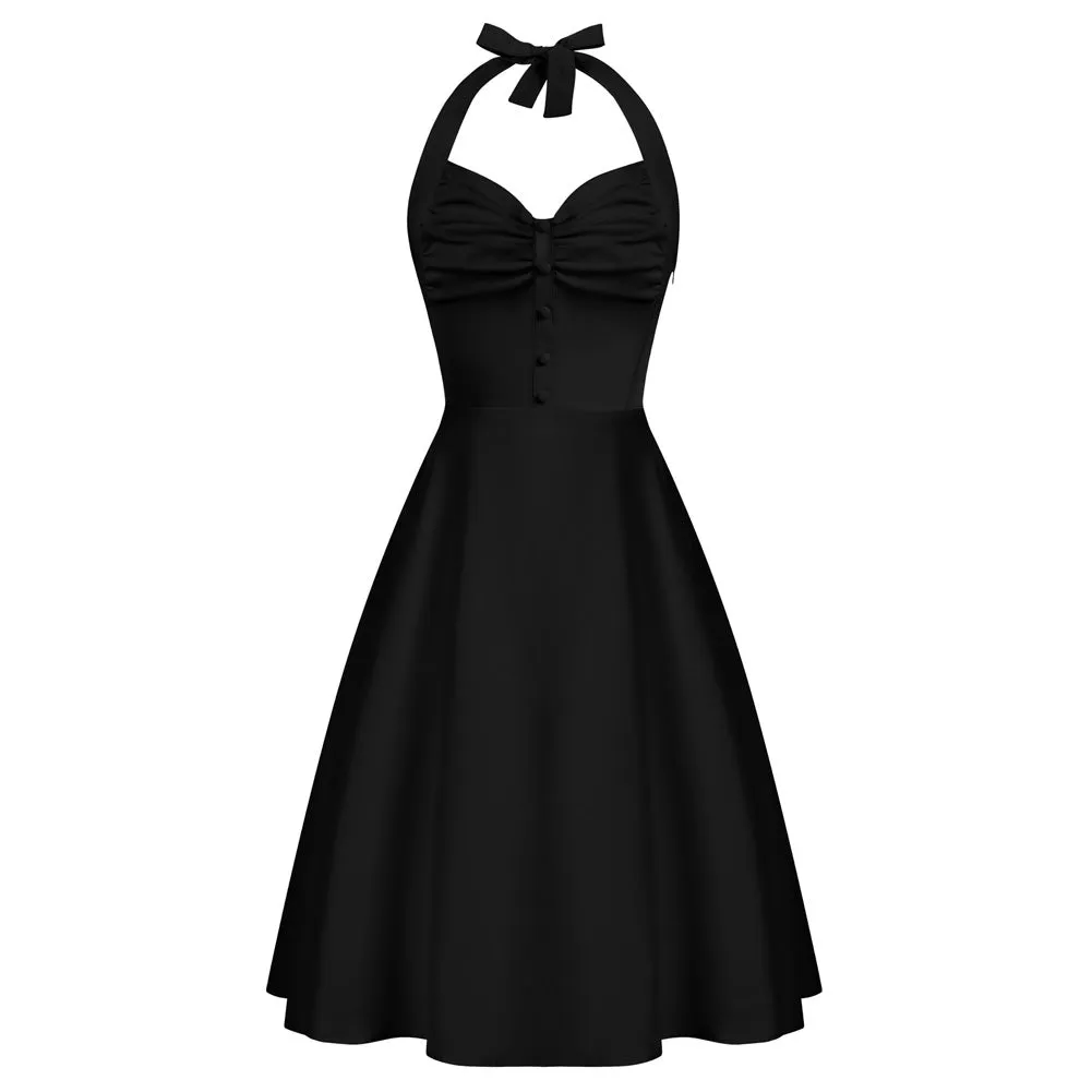 Seckill Offer⌛Halter Dresses for Wedding Guest Sweetheart Neck 1950s Vintage Dresses