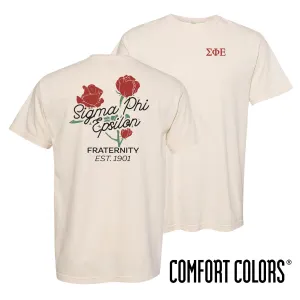 SigEp Comfort Colors Rosebud Ivory Short Sleeve Tee