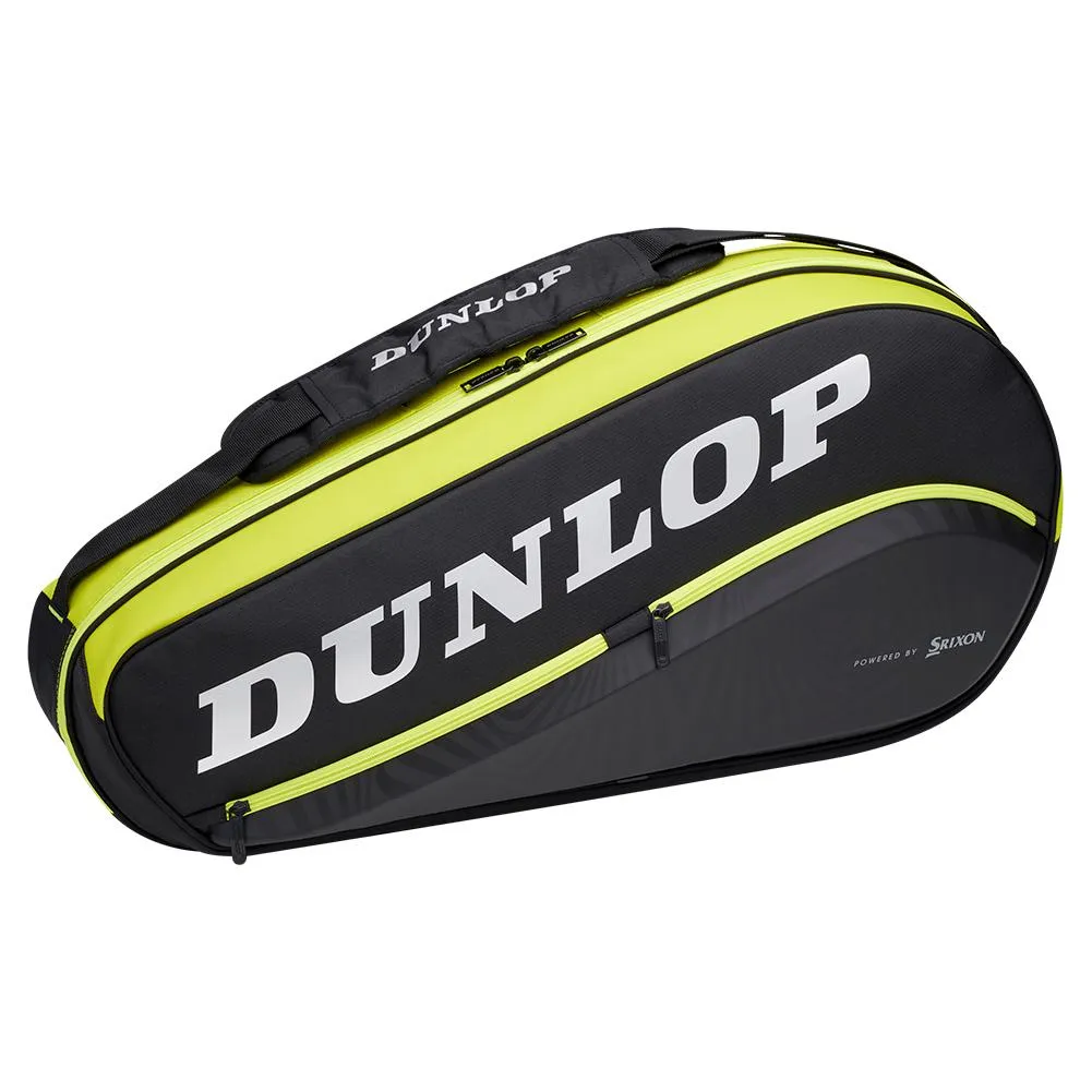 SX Performance 2022 3 Racquet Tennis Bag Black and Yellow