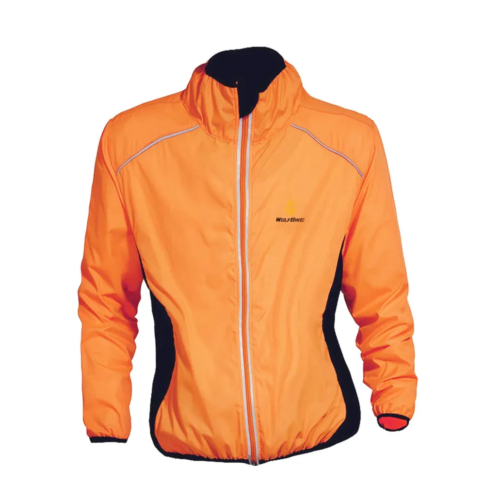 Water Repellent Cycling Jacket Reflective Jerseys Long-sleeved Hiking Running Ropa Ciclismo Wind Coat MTB Bike Clothing