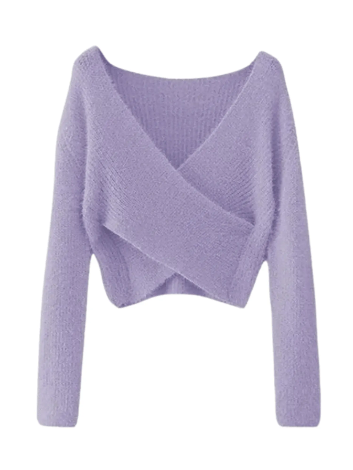 Women's Fluffy Crop Sweater