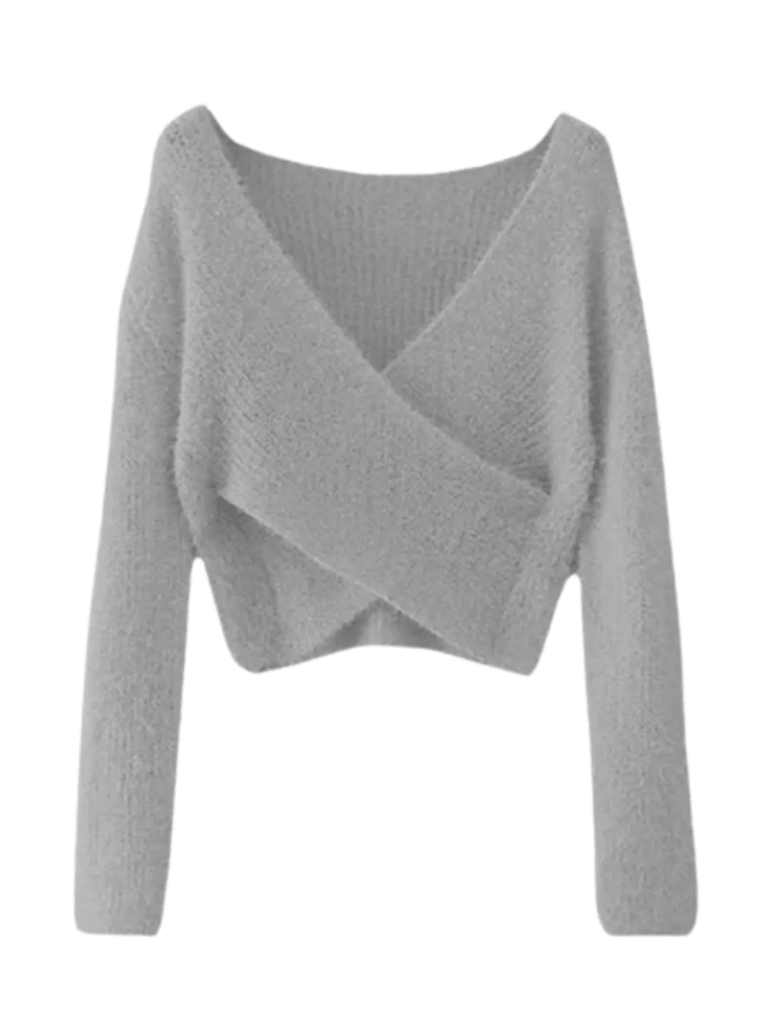 Women's Fluffy Crop Sweater